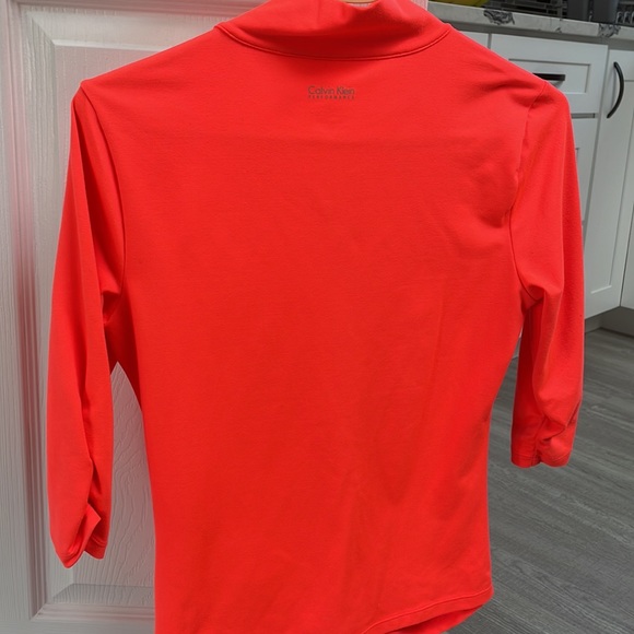 Calvin Klein orange zip up - Picture 2 of 2